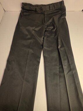 Perry Ellis Mens Cotton Twill Dress Pants 34x30 Gray Flat Front Slacks Trousers